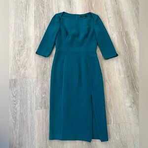 Chic Long Sleeve Teal Dress